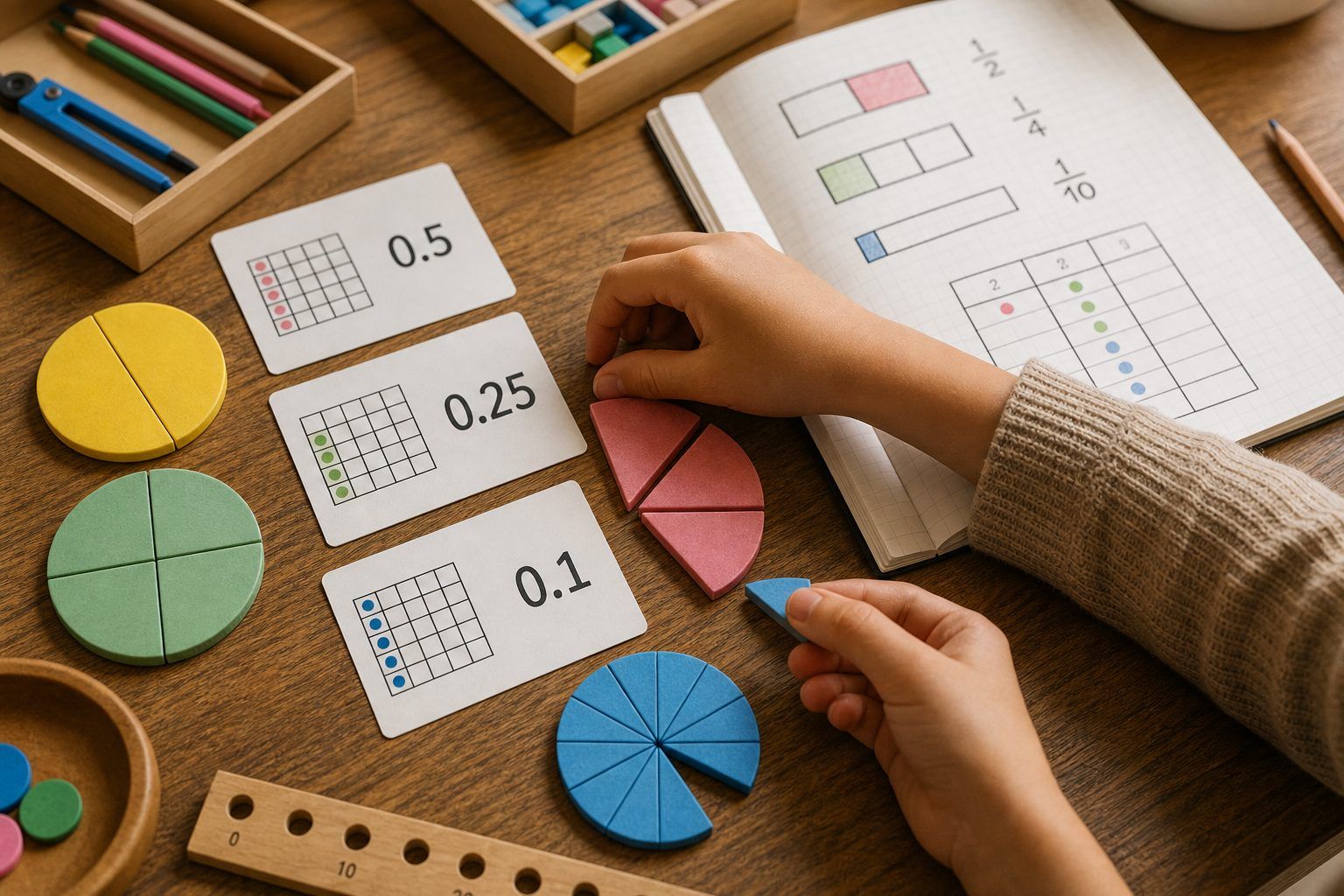 Relier fractions et nombres décimaux