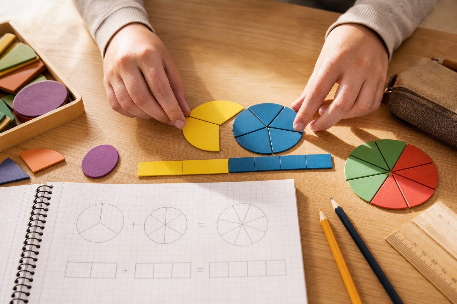 Exemple corrigé : additionner deux fractions sans erreur