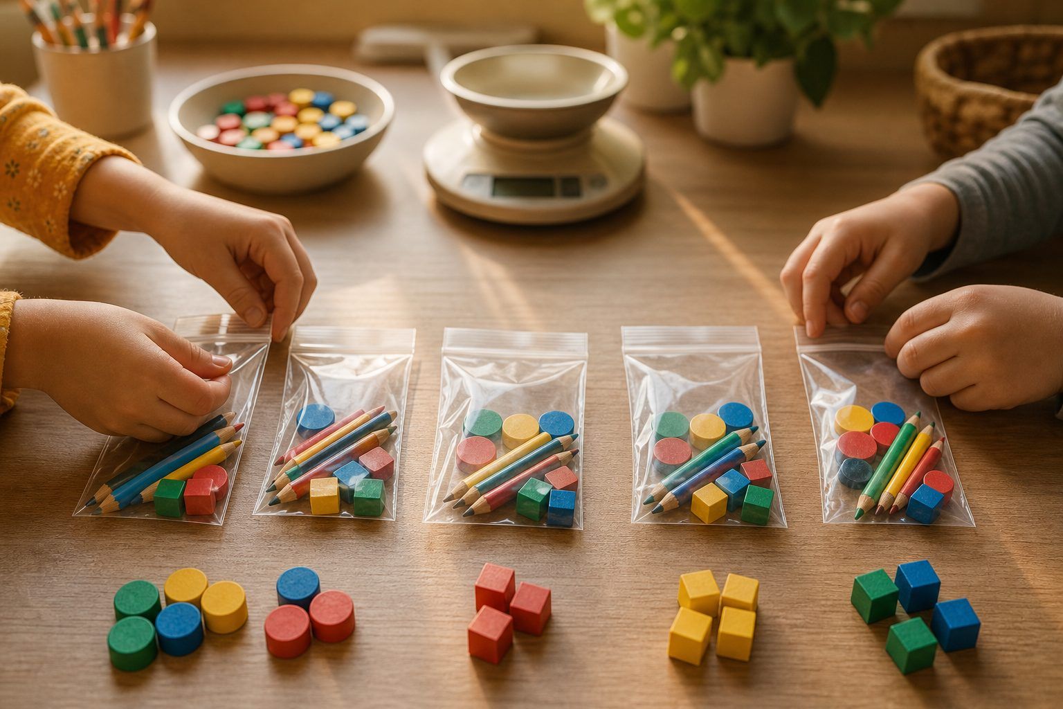 Exemple corrigé : préparer des sachets identiques