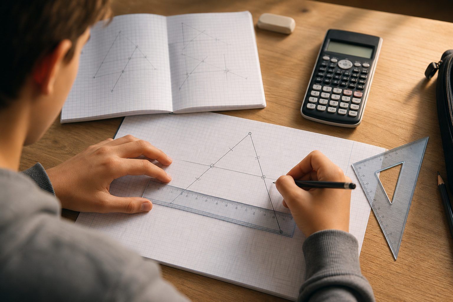 Exemple original corrigé : calculer une longueur avec Thalès